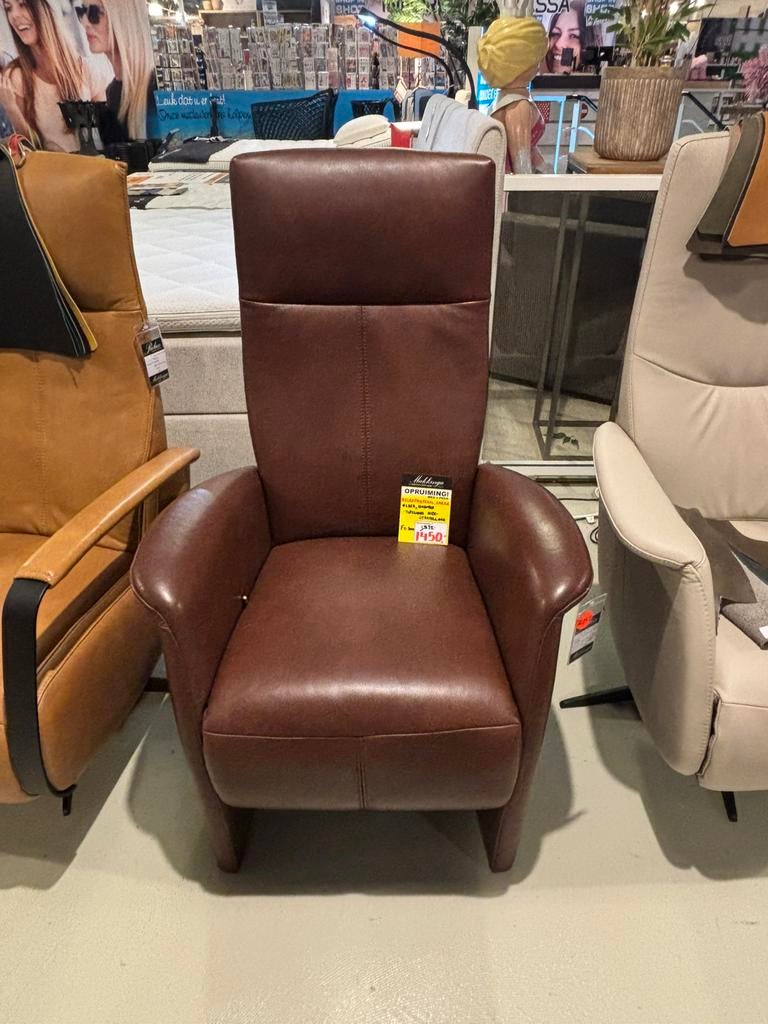 Relaxfauteuil F4-20”NF in de uitvoering large | Gasveer, Huis en Inrichting, Fauteuils, Nieuw, Leer, 50 tot 75 cm, Minder dan 75 cm