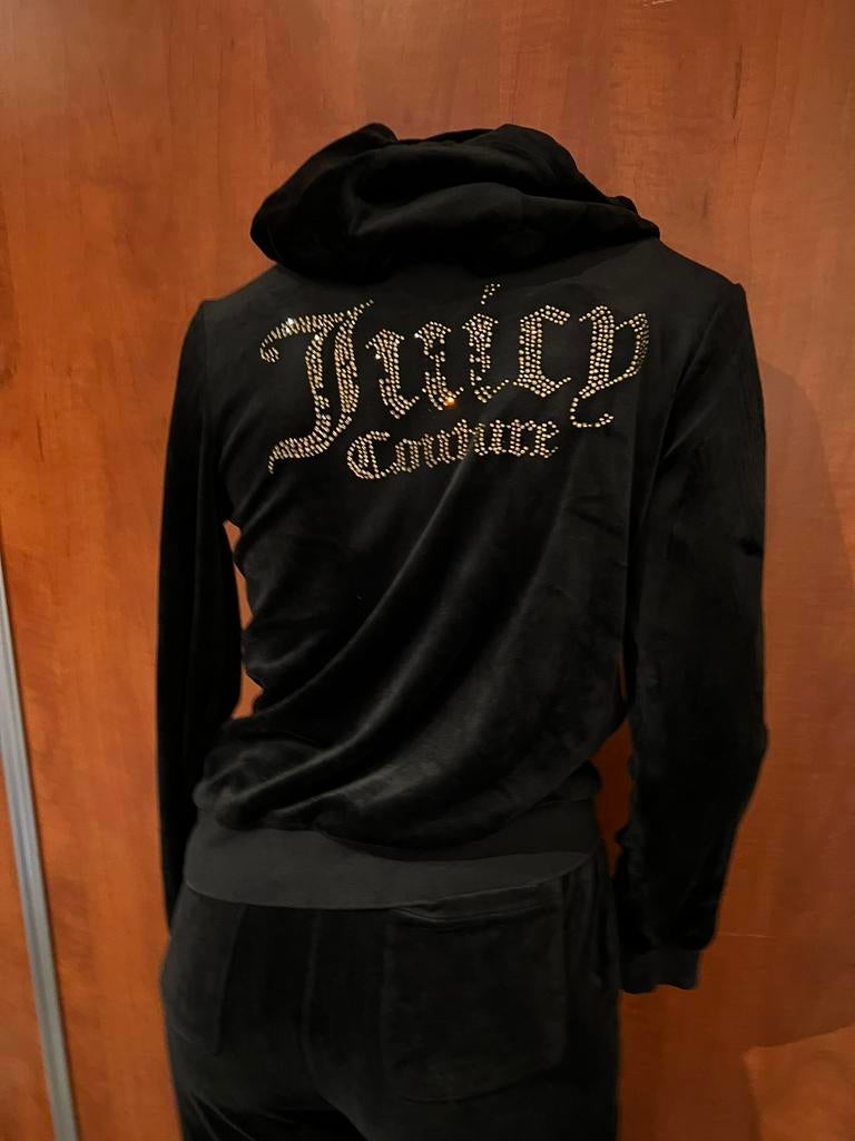 Juicy Couture joggingpak strass capuchon 164/ 170 origineel, Jongen of Meisje, Ophalen of Verzenden, Zo goed als nieuw, Setje