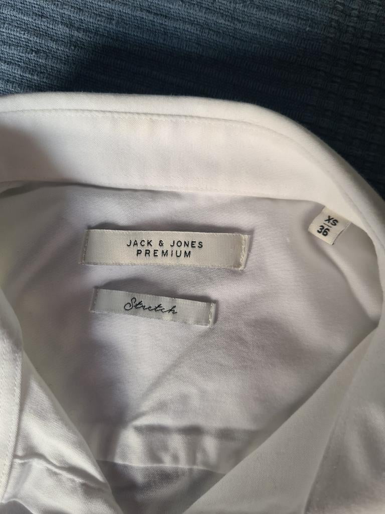 Jack en Jones Slim fit witte Herenblouse maat 36, Verzenden, Zo goed als nieuw, Wit