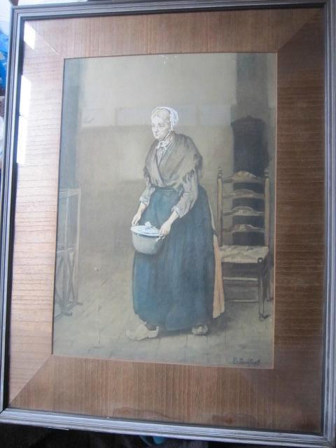 Eduard Frankfort, Prent van Kniertje met Pannetje, Gebruikt, Ophalen of Verzenden, Voor 1940, Prent