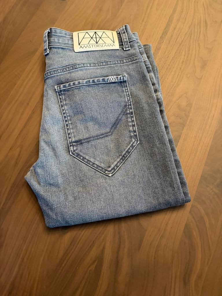 Amsterdenim - Spijkerbroek- Maat 32/34, Ophalen of Verzenden, Zo goed als nieuw, Blauw, W32 (confectie 46) of kleiner