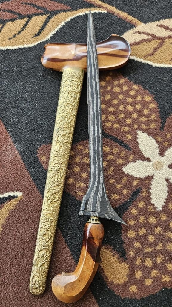 Antieke Kris Tilam Upih Pamor Junjung Drajat Surakarta SVC80, Ophalen of Verzenden