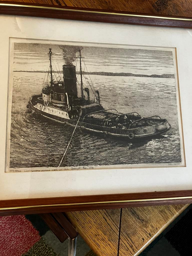 Sleepboot, waterman, Antiek en Kunst, Ophalen