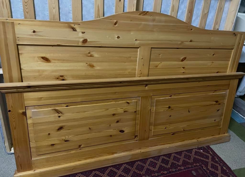 Grenen bed ombouw, Huis en Inrichting, Slaapkamer | Bedden, Tweepersoons, Ophalen of Verzenden, Zo goed als nieuw, 180 cm