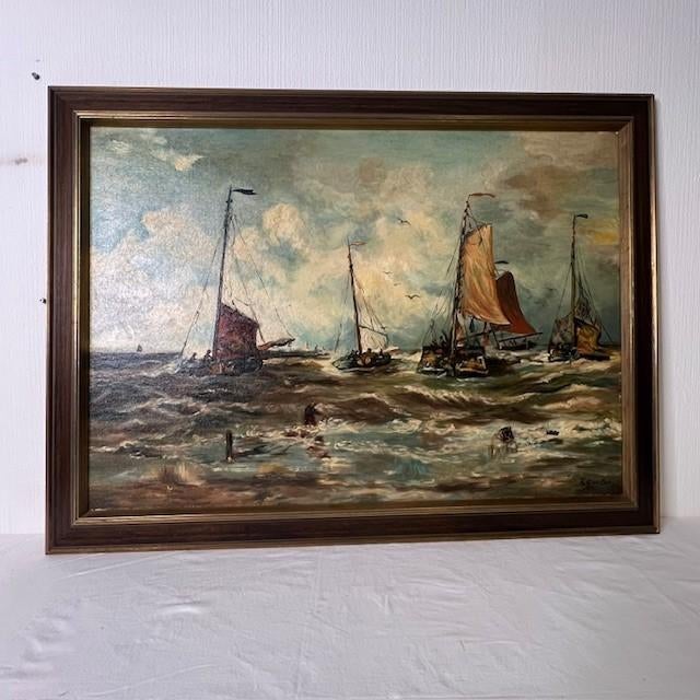 2 maritieme schilderijen, Ophalen