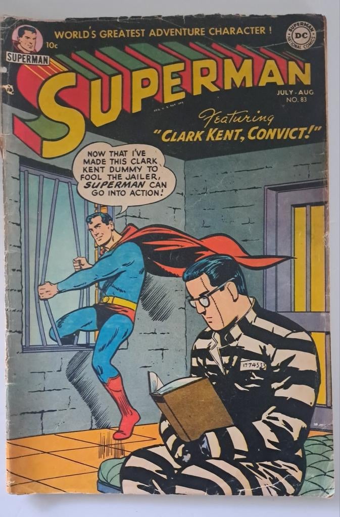 Vintage Superman strip nr 83 uit 1953, Boeken, Strips | Comics, Eén comic, Ophalen of Verzenden, Gelezen, Europa