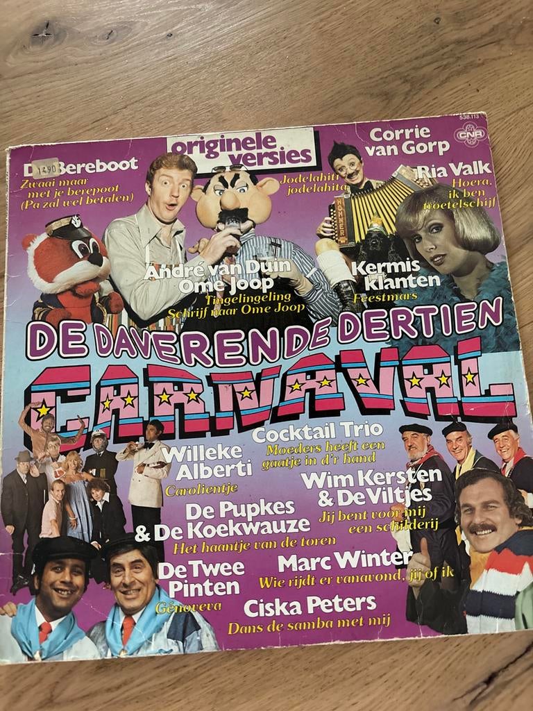 Carnaval Vinyl - De Daverende Dertien, Cd's en Dvd's, Vinyl | Nederlandstalig, Ophalen of Verzenden, Gebruikt