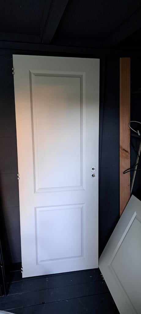 Witte binnendeur met panelen 73x190, Doe-het-zelf en Verbouw, Deuren en Horren, Gebruikt, Minder dan 80 cm, Verzenden, Binnendeur