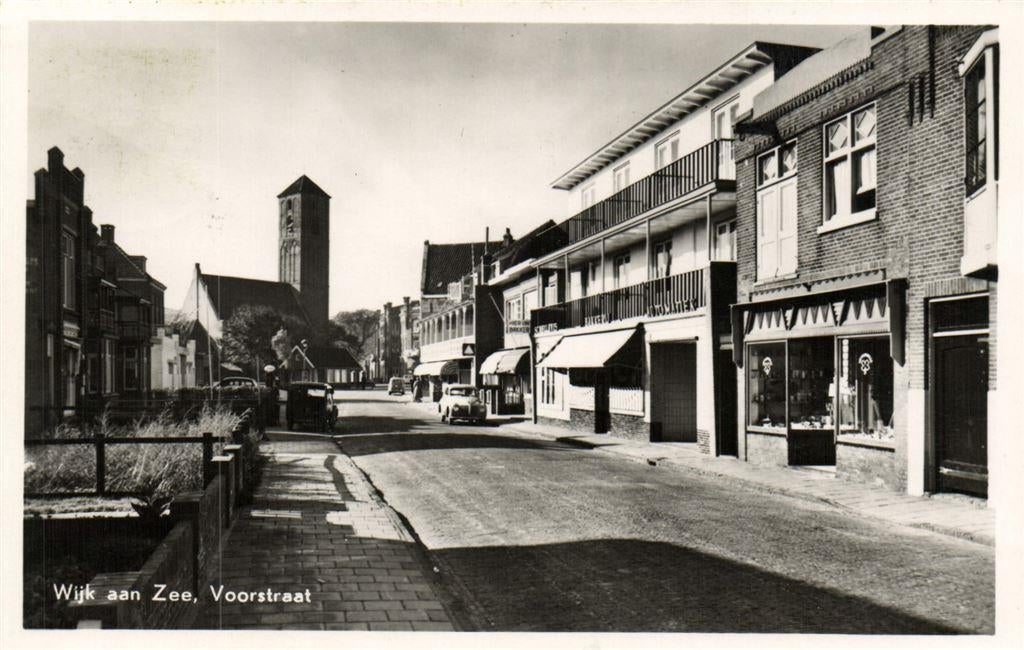 Wijk aan Zee, Voorstraat - auto - 1960 gelopen, Ophalen of Verzenden, Voor 1920, Gelopen, Noord-Holland
