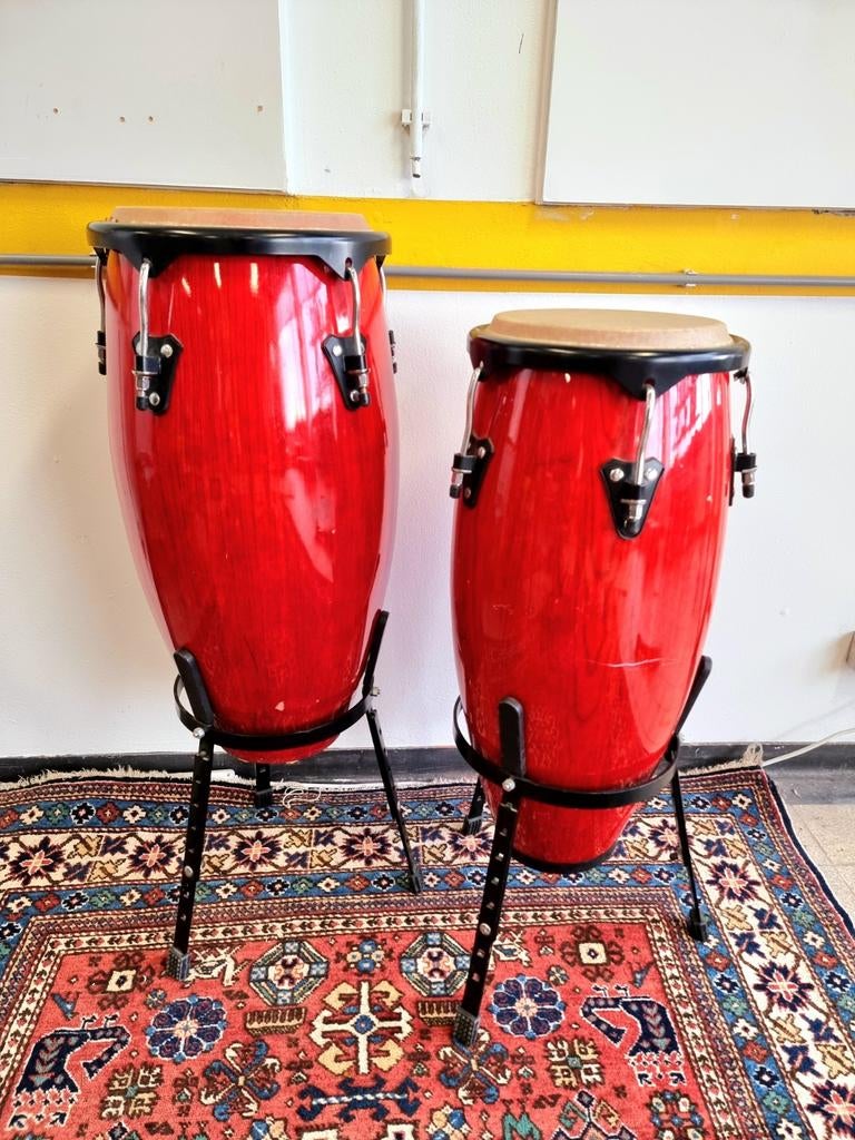 Set of Conga Drum -Set van 2  conga's drummet standaards, Muziek en Instrumenten, Ophalen, Trommel