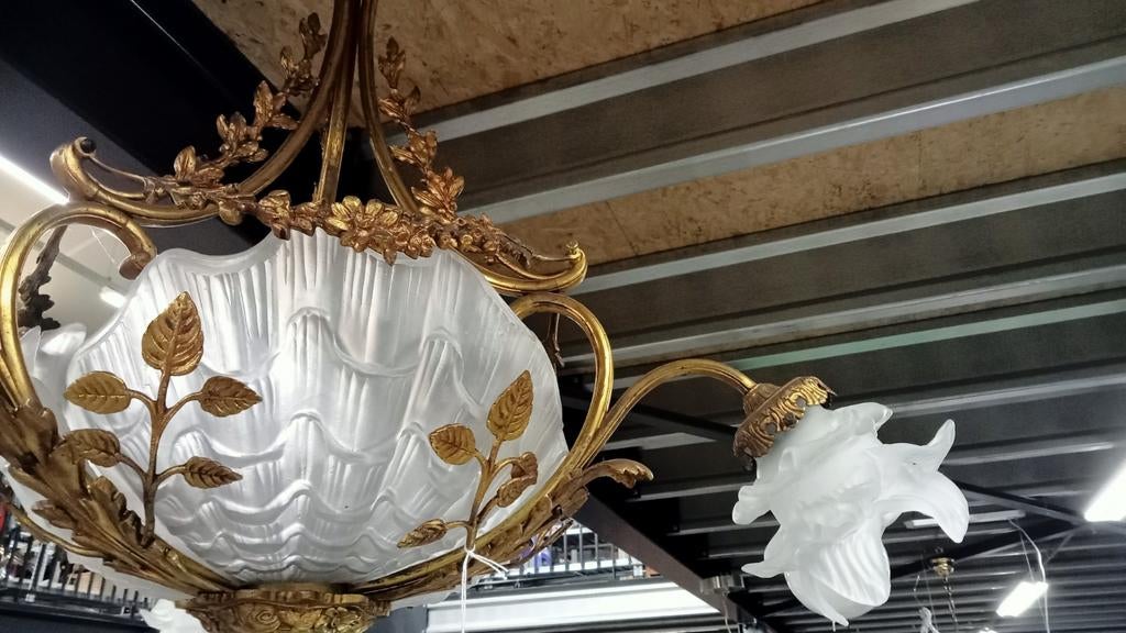 antieke Franse kroonluchter, Ophalen