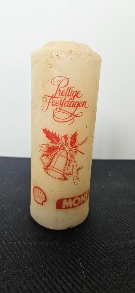 Oude kaars kerstgeschenk Shell en Mons, Ophalen of Verzenden, Gebruikt