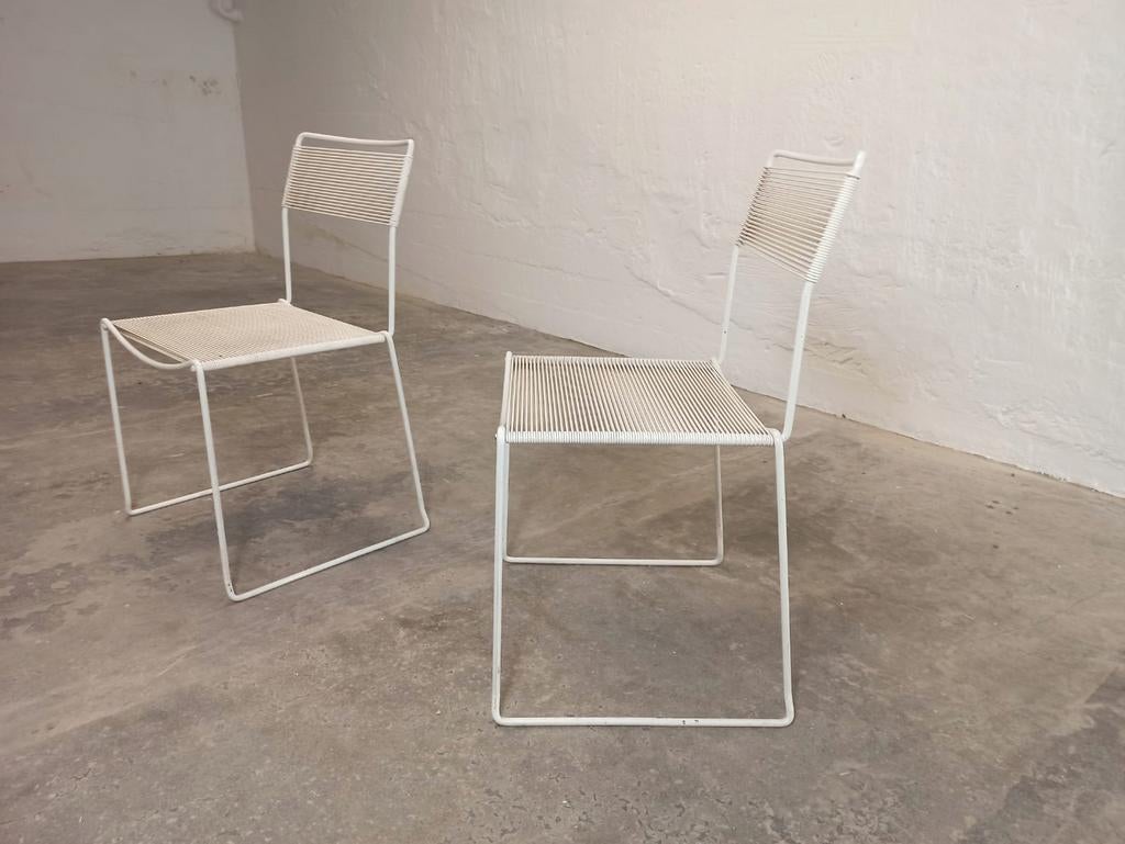 2 vintage Spaghetti stoelen, Giandomenico Belotti, Alias, Ophalen, Tweedehands, Twee, Metaal