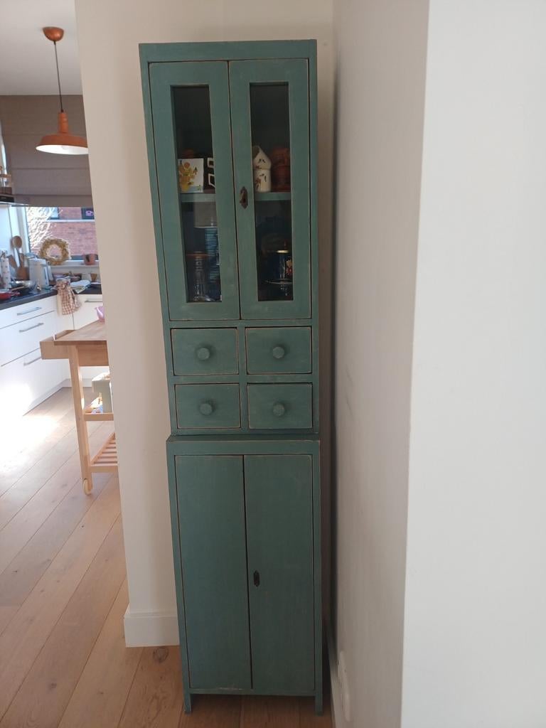 Brocante kast - Franse kast - apotheekkast, Huis en Inrichting, Kasten | Buffetkasten, Ophalen, Minder dan 50 cm, Zo goed als nieuw