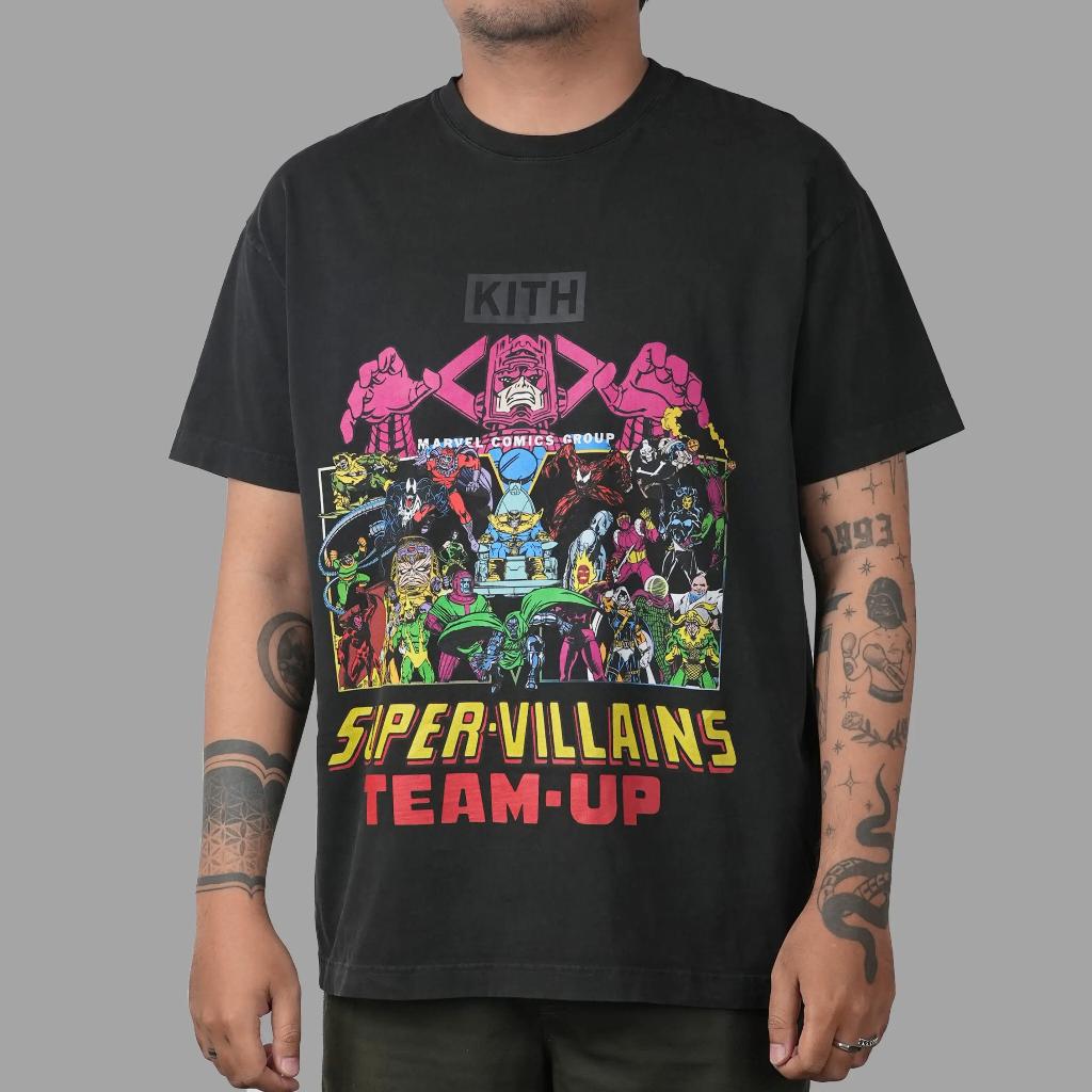 KITH X Marvel Team up villains vintage black tee | M, Kleding | Heren, Kith, Maat 48/50 (M), Zwart, Nieuw