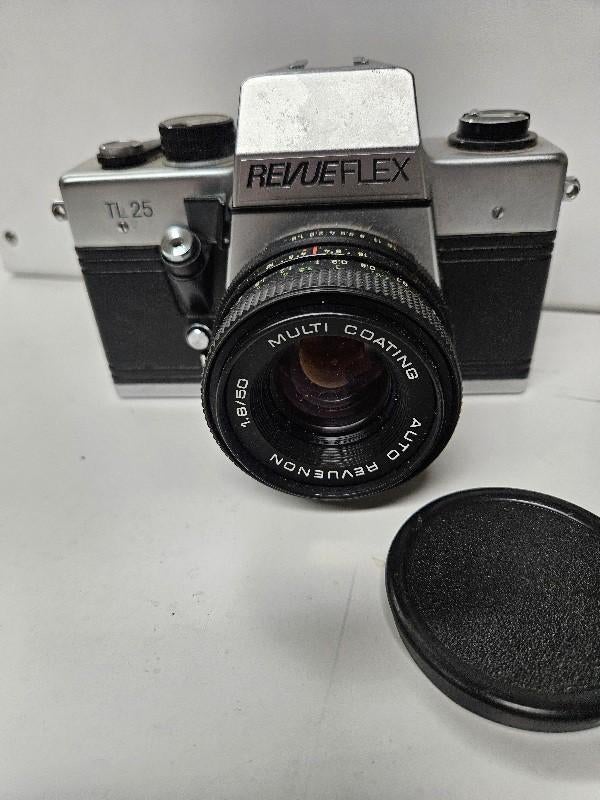 Revue Flex TL25 SLR camera + lenzen, flitser en tas., Ophalen of Verzenden, Gebruikt, Spiegelreflex, Overige Merken