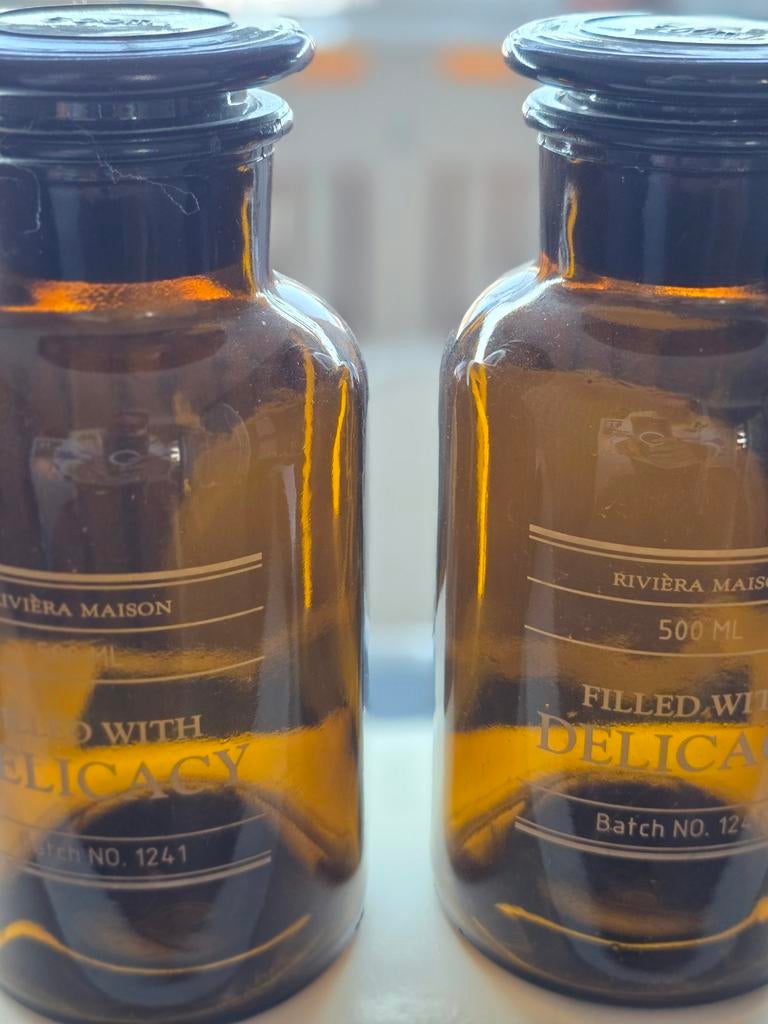 Riviera maison sier flessen, Ophalen, Overige kleuren, Minder dan 50 cm, Glas