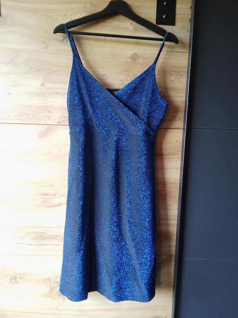 COOLCAT cocktailjurk maat M, elektrisch blauw met glitter, Ophalen of Verzenden