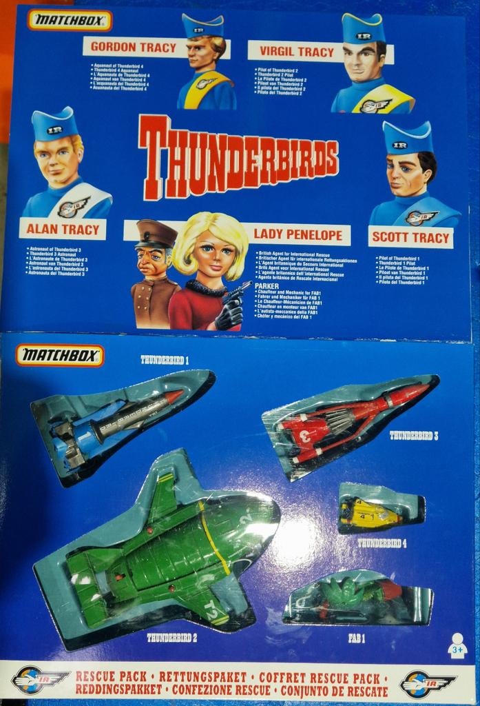 Matchbox Thunderbirds Rescue Pack - In de doos Vintage, Kinderen en Baby's, Speelgoed | Actiefiguren, Ophalen of Verzenden, Gebruikt