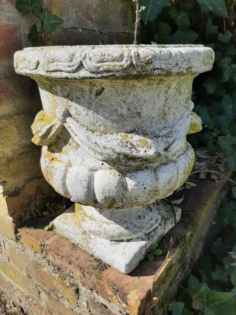 Betonnen tuinvaas, Tuin en Terras, Tuinvazen, Ophalen, Gebruikt