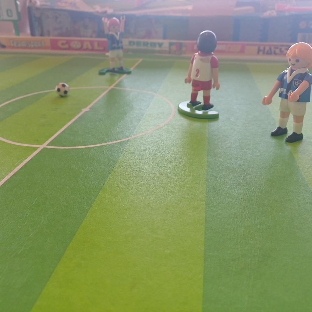 Playmobil voetbalspel met spelers en doelen, Ophalen of Verzenden, Gebruikt, Complete set
