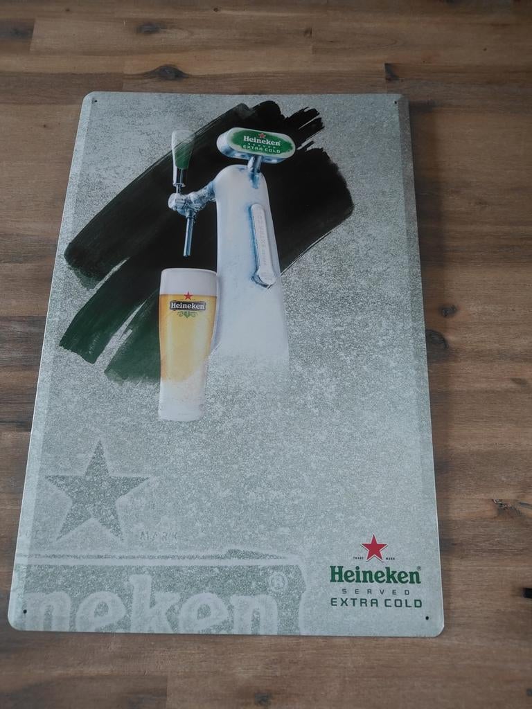Heineken Served Extra Cold metalen reclamebord, Ophalen of Verzenden