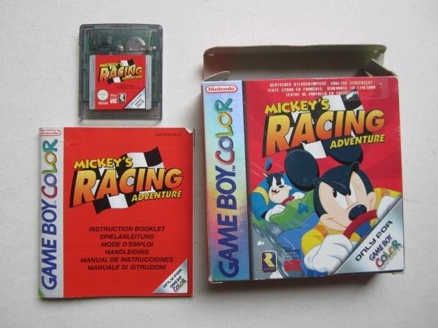 Mickey Mouse Racing Nintendo Gameboy Game Boy Color, Gebruikt, 1 speler, Racen en Vliegen, Ophalen of Verzenden