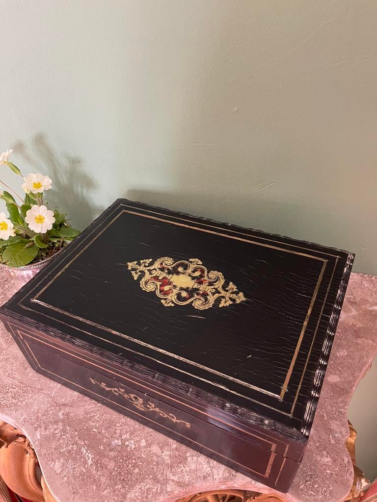 Antieke Napoleon III kist, Ophalen of Verzenden, Zo goed als nieuw, 50 tot 100 cm, Minder dan 50 cm