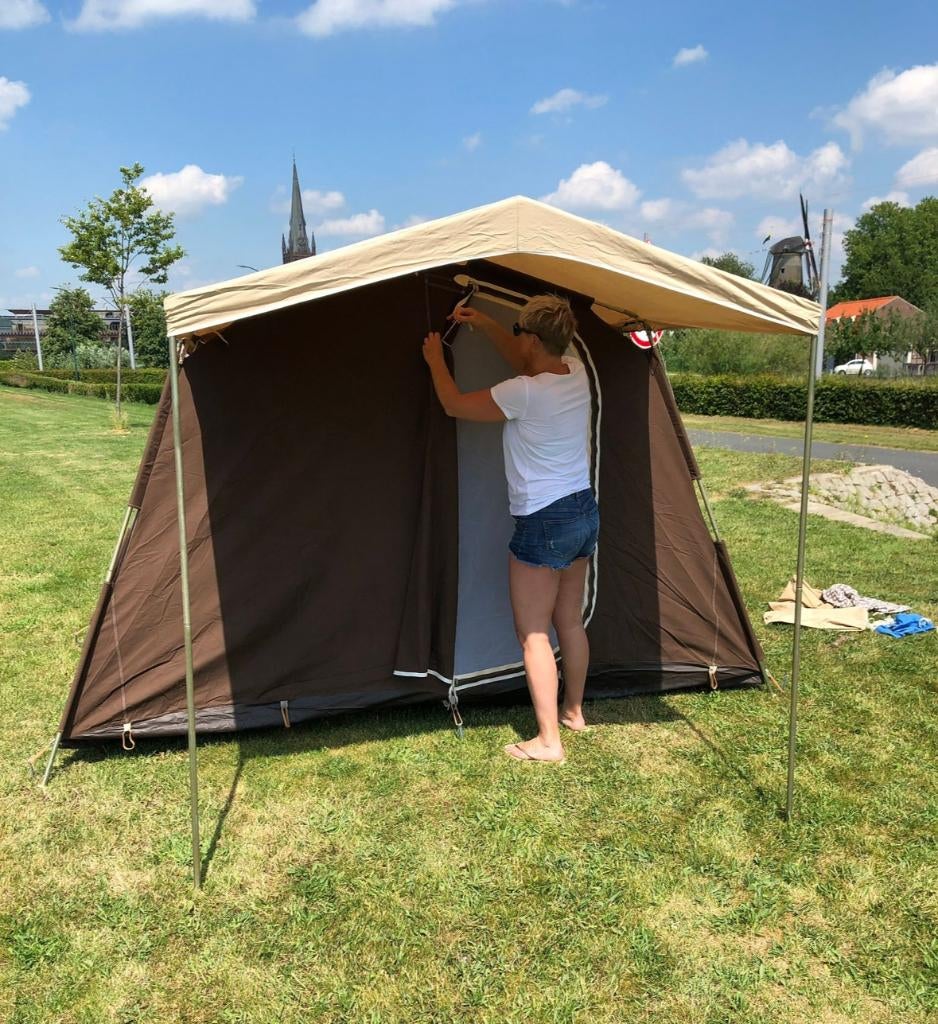 Retro Tent, Caravans en Kamperen, Tenten, Ophalen, Zo goed als nieuw, Tot en met 3