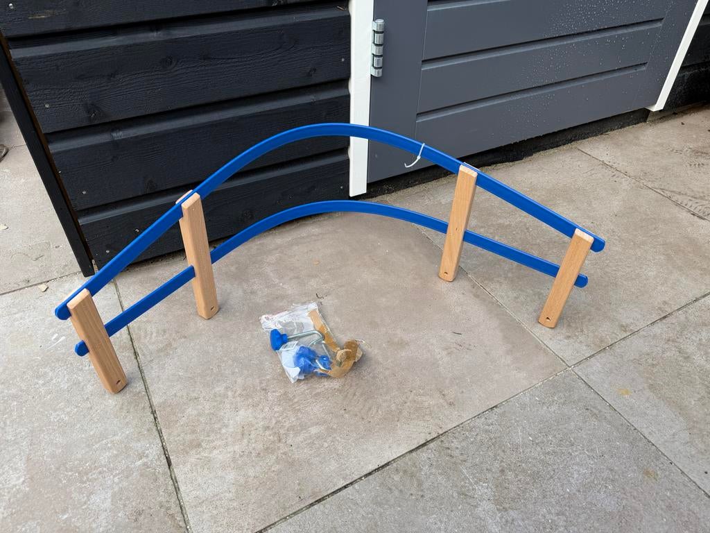 Rugleuning voor slee - Blauw en Hout, Ophalen, Rugleuning, Nieuw, Hout