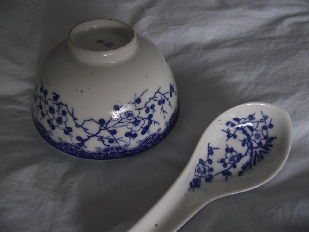 6 porselein rijstkom kersenbloesem 11,5 cm Japan 1950 p st, Ophalen of Verzenden