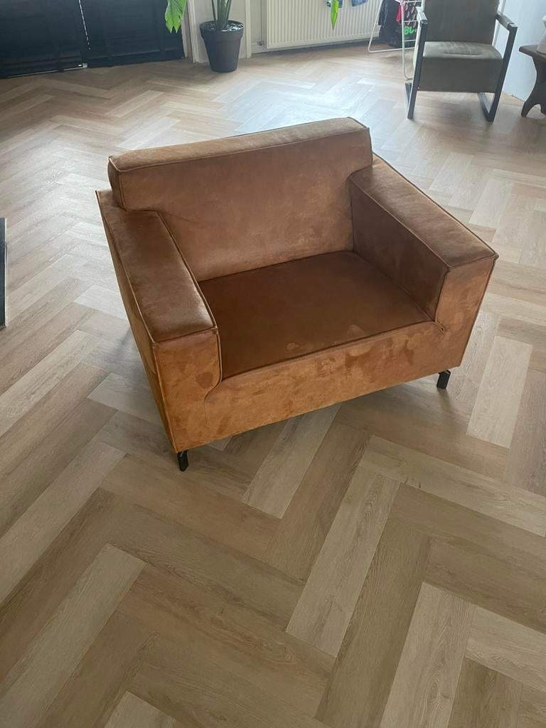 Stoel cognac kleur, Huis en Inrichting, Ophalen of Verzenden, Zo goed als nieuw, 75 tot 100 cm, 50 tot 75 cm