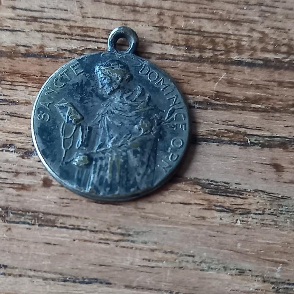 Antieke medaille: Dominicus van Guzmán,, Ophalen of Verzenden, Kaart of Prent