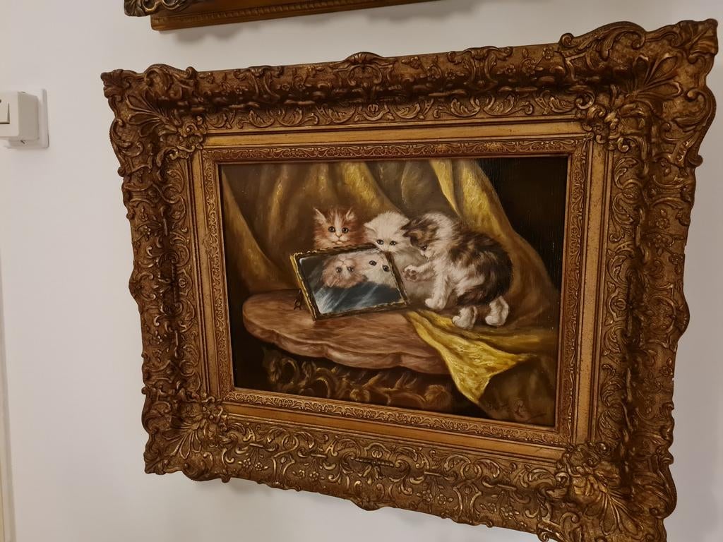 Poezen schilderij, Ophalen