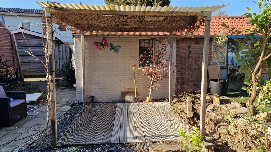 Gratis af te halen overkapping/pergola (254x238x220 cm), Ophalen, Gebruikt, Overige typen