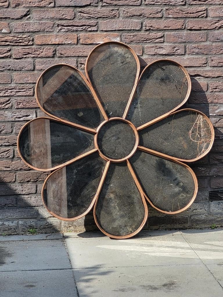 Grote bloem spiegels te koop, voor tuin, keuken en woonkamer, 100 tot 150 cm, Onbekend, Ophalen of Verzenden, Zo goed als nieuw