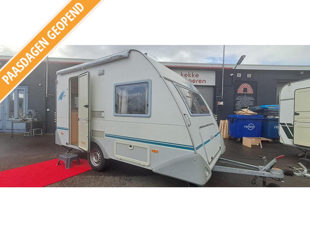 KNAUS/EIFELLAND 5 PERSOONS, 3 STEPELBED CARAVAN VT, UITBOUW, Caravans en Kamperen, Caravans, Uitbouw voortent, Overige typen, Rondzit