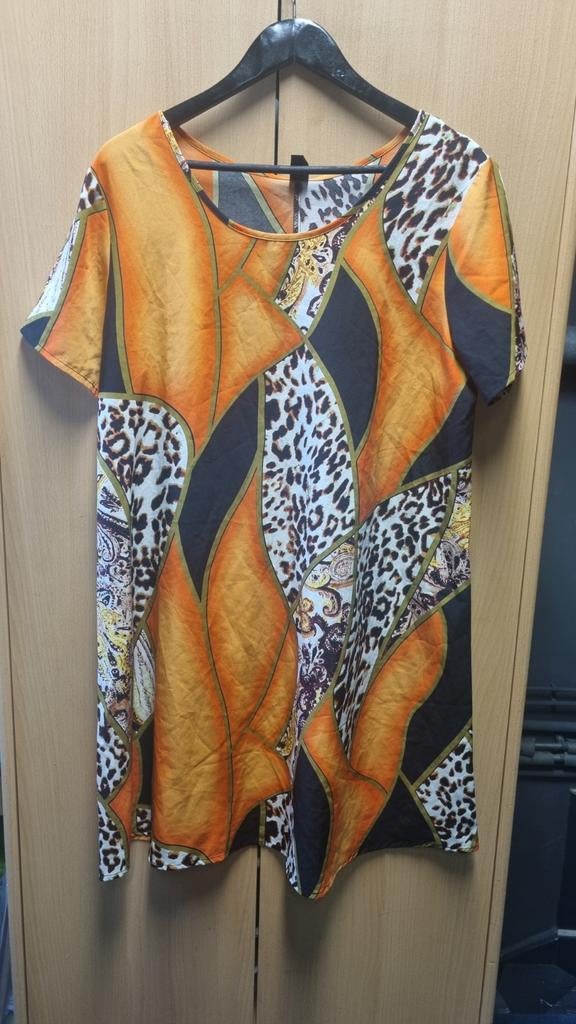 Shein zomerjurkje maat 44, Maat 42/44 (L), Nieuw, Oranje, Ophalen of Verzenden