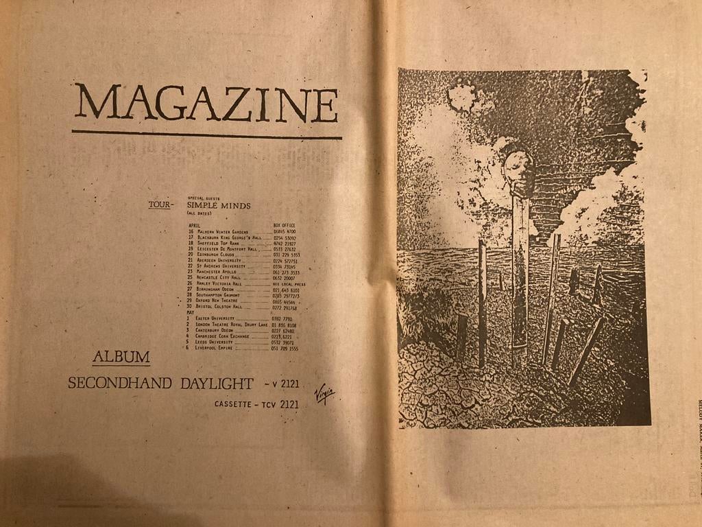 MAGAZINE Second Hand Daylight tour A3 advertentie, Ophalen of Verzenden