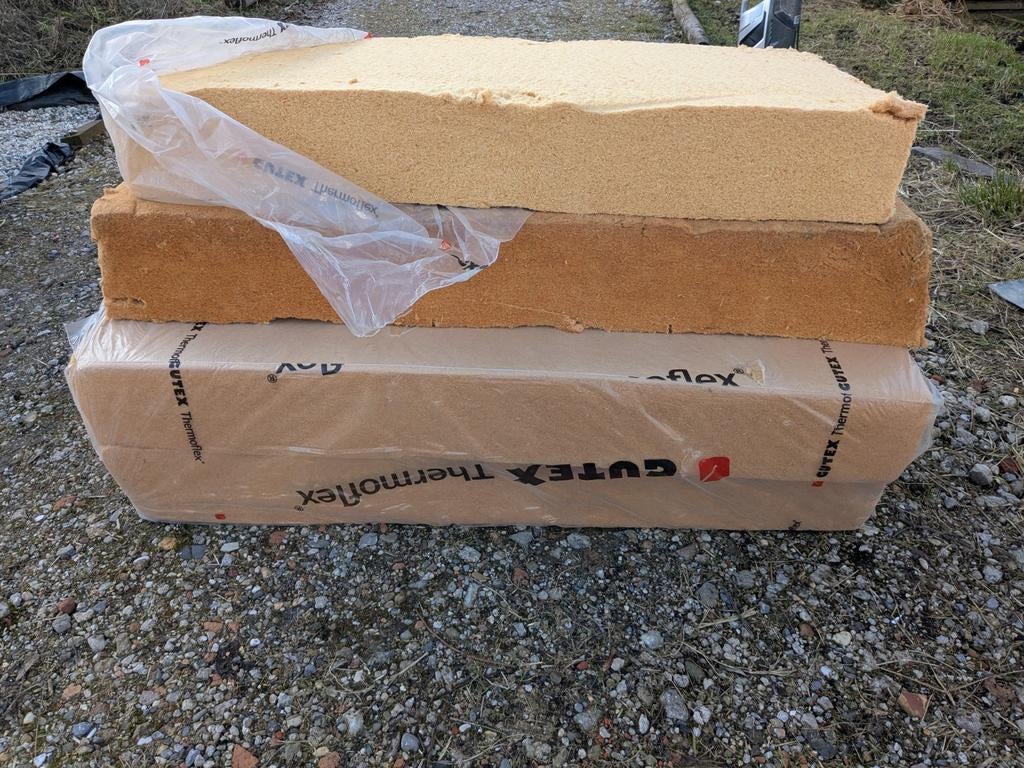 Houtvezel isolatie 20cm 4 stuks, Doe-het-zelf en Verbouw, Isolatie en Afdichting, Ophalen