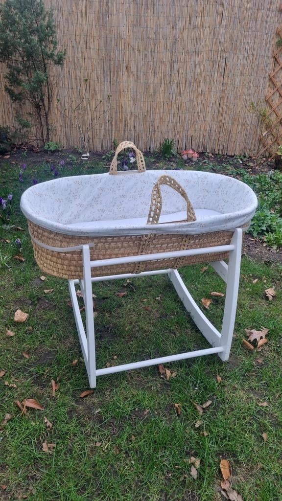 Mozesmand / babywieg met schommel onderstel, Ophalen, Zo goed als nieuw, Wieg