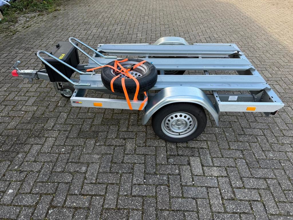 Motortrailer Stema MT750 BS2 voor 2 motoren ongeremd, Auto diversen, Aanhangers en Bagagewagens, Ophalen, Stema, Zo goed als nieuw