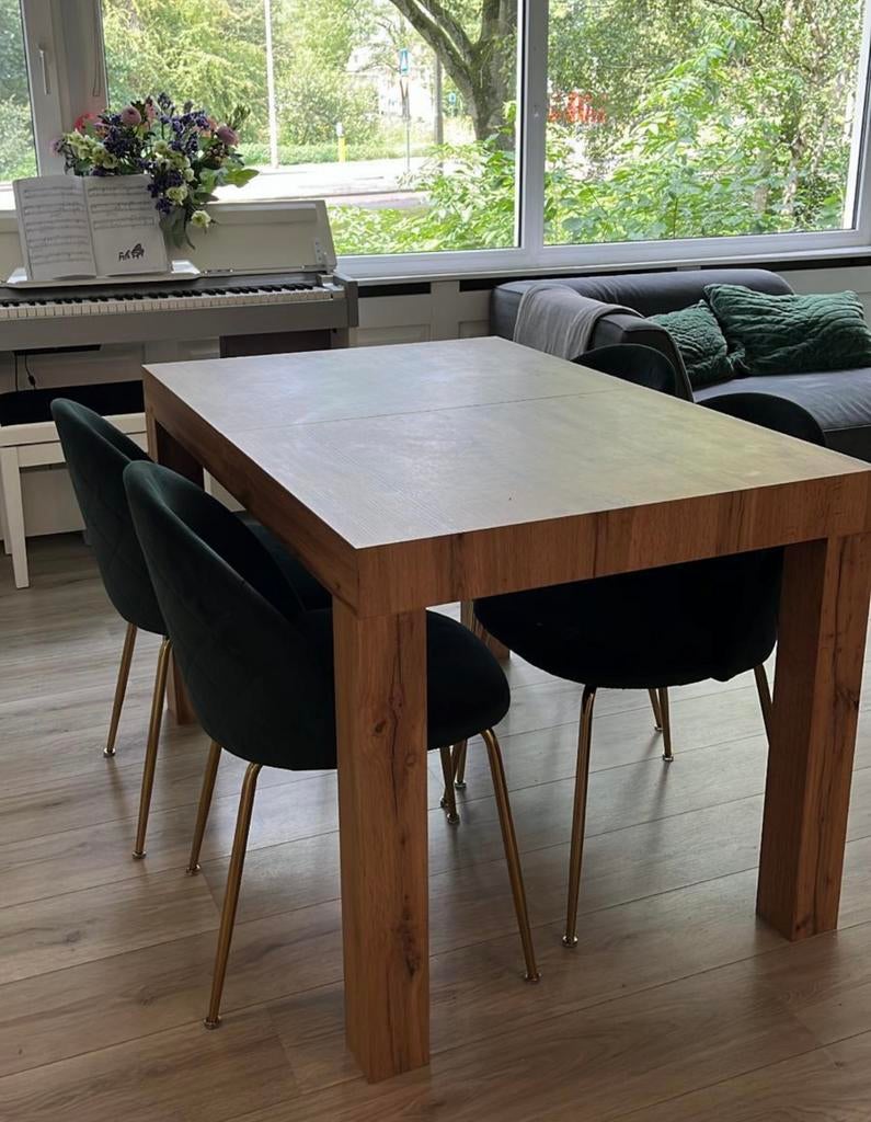 Uitschuifbare eettafel — 120x 80 (H75), Huis en Inrichting, Tafels | Eettafels, Zo goed als nieuw, 50 tot 100 cm, 100 tot 150 cm