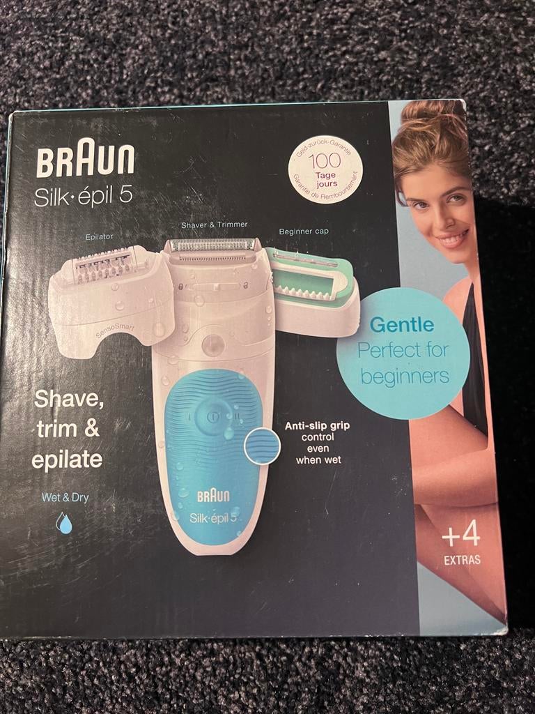 Braun Silk-épil 5-610 Wit/Turquoise - Epilator, Ophalen of Verzenden, Nieuw, Scheren en Epileren