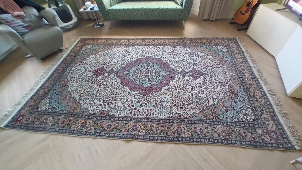 Handgeknoopt oosters tapijt, Huis en Inrichting, Stoffering | Tapijten en Kleden, Ophalen, 200 cm of meer, Zo goed als nieuw, 200 cm of meer