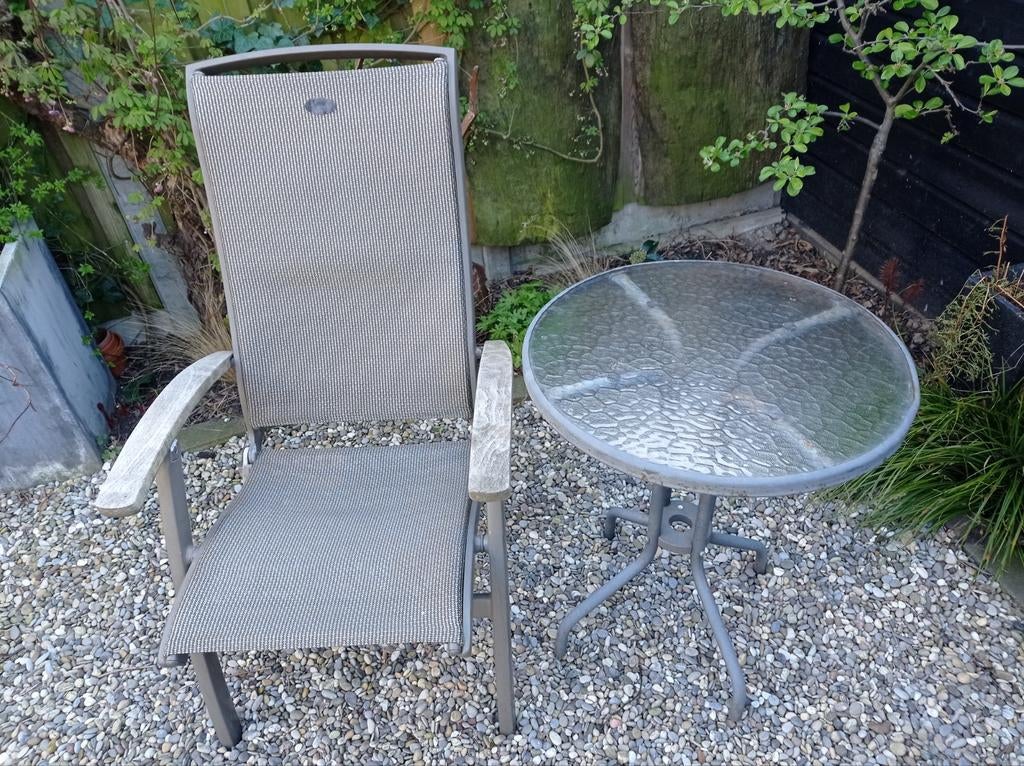 Hartman Da Vinci tuin stoel met tafeltje, Ophalen, Aluminium