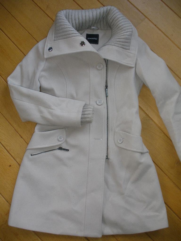 PHARD jas cardigan coat zand wol maat 42, Beige, Ophalen of Verzenden, Zo goed als nieuw, Maat 42/44 (L)