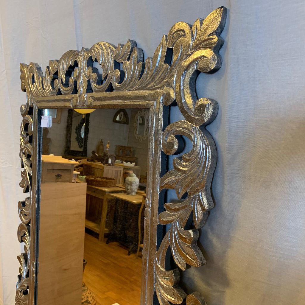 Barok Spiegel -houten lijst - zilver - 120 x 90 cm-TTM Wonen, Wonen, Meubels – (Perzische) Tapijten en Woonaccessoires, Nieuw