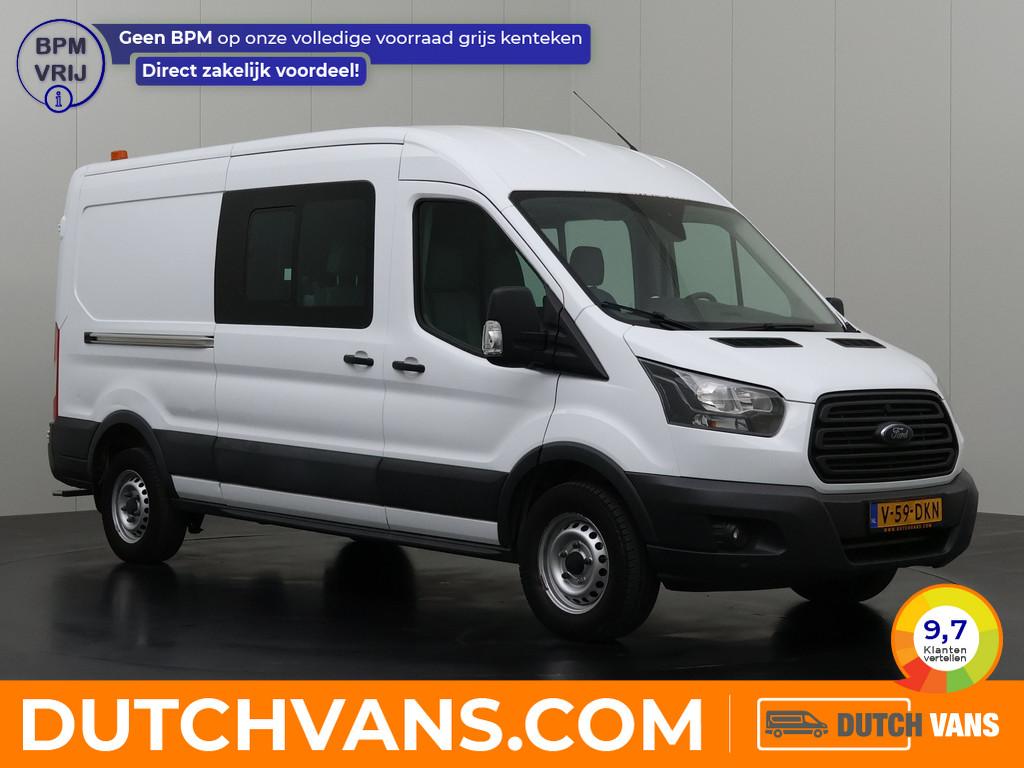 Ford Transit 2.0TDCI 130PK L3H2 Dubbele Cabine | 6-Persoons, Auto's, Bestelauto's, 13 km/l, Euro 6, 4 cilinders, 2800 kg