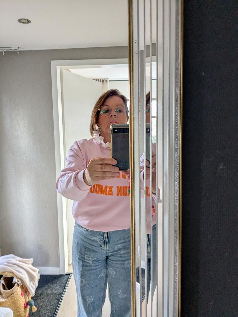 Spiegel groot zilver, Huis en Inrichting, Woonaccessoires | Spiegels, Ophalen, Vierkant, Zo goed als nieuw, 75 tot 100 cm